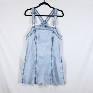 American Eagle Womens XL Overall Dress Denim Pinafore Festival Cottage Cowboy